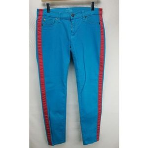 Hudson stretch jeans lou lou tuxedo stripe crop